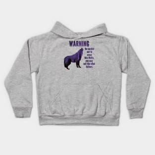 Warning Wolfe Kids Hoodie